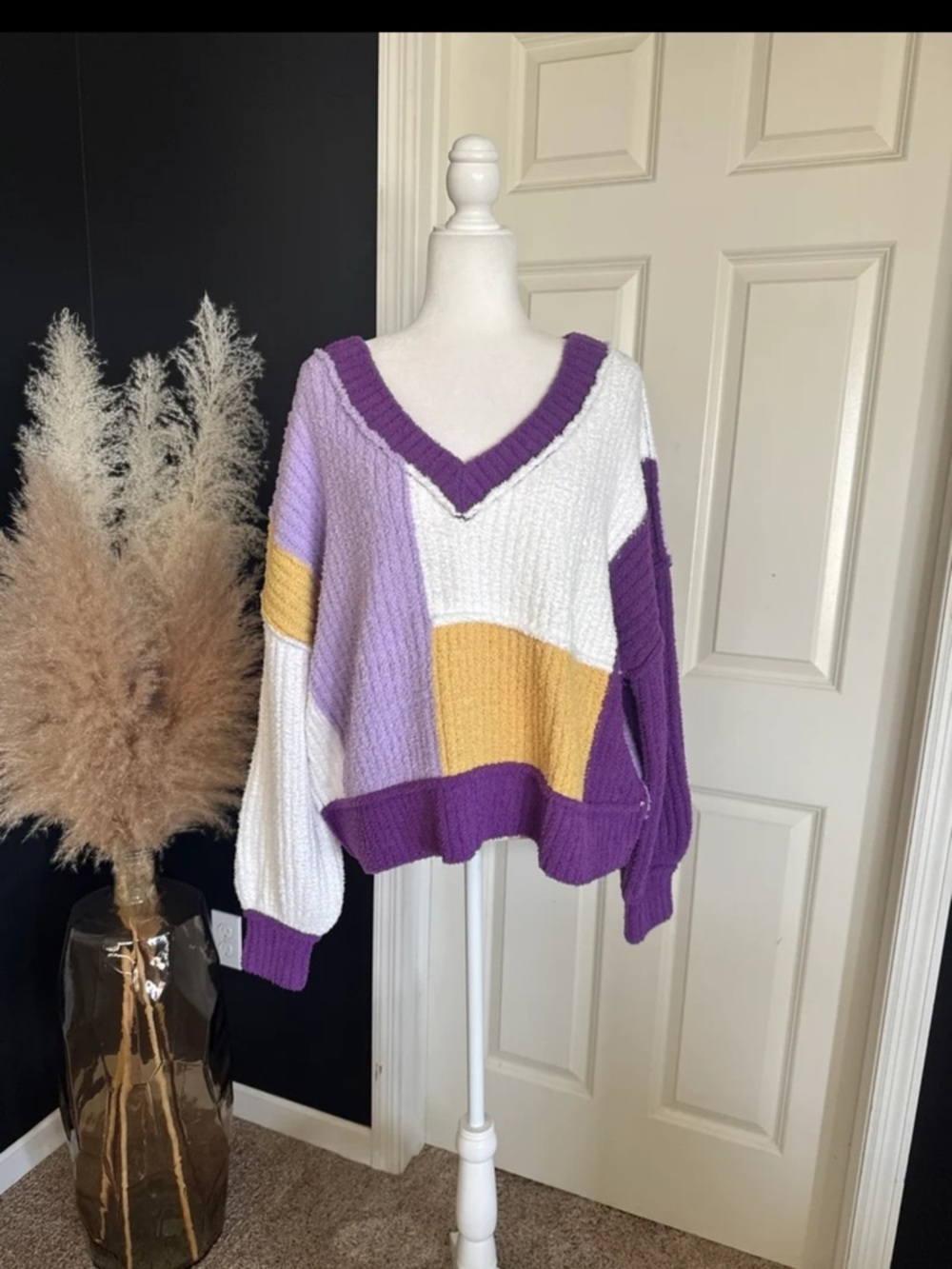 NWT POL Oversized color block sweater
 size Small fits up to a Large - Picture 2 of 12